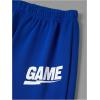 imageSOLY HUX Boys 2 Piece Sweatsuit Outfits Letter Graphic Hooides Sweatshirt and Jogger Sweatpants SetBlue and White