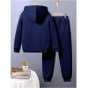 imageSOLY HUX Boys 2 Piece Sweatsuits Outfits Letter Graphic Long Sleeve Hoodies Sweatshirt and Sweatpants SetRoyal Blue Letter