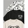 imageSOLY HUX Boys 3 Piece T Shirt Cartoon Print Graphic Tees Short Sleeve Summer TopsMulticoloured Bear