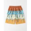 imageSOLY HUX Boys Beach Shorts Drawstring Waist Graphic Print Swim Trunks Summer BeachwearBrown Graphic