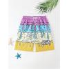 imageSOLY HUX Boys Beach Shorts Drawstring Waist Graphic Print Swim Trunks Summer BeachwearPurple Graphic