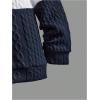 imageSOLY HUX Boys Color Block Hooded Sweatshirt Long Sleeve Drop Shoulder Pullover TopsBlue and Grey