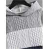 imageSOLY HUX Boys Color Block Hooded Sweatshirt Long Sleeve Drop Shoulder Pullover TopsBlue and Grey