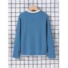 imageSOLY HUX Boys Crew Neck Long Sleeve T Shirt Contrast Binding Waffle Knit Tee TopsPure Blue