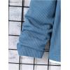 imageSOLY HUX Boys Crew Neck Long Sleeve T Shirt Contrast Binding Waffle Knit Tee TopsPure Blue