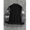 imageSOLY HUX Boys Graphic Varsity Jackets Gothic Button Down Baseball Jacket Outerwear StreetwearBlack Graphic