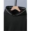 imageSOLY HUX Boys Hoodie Contrast Stitching Long Sleeve Hooded Sweatshirt Pullover Tops with PocketPure Black