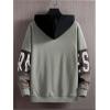imageSOLY HUX Boys Letter Graphic Hoodies Color Block Long Sleeve Pullover SweatshirtsGrey Multi
