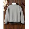 imageSOLY HUX Boys Letter Graphic Varsity Jacket Button Down Long Sleeve Outerwear CoatsGrey Letter