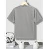 imageSOLY HUX Boys Letter Print T Shirts Short Sleeve Crew Neck Tops Summer Oversize TeesGrey Letter