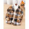 imageSOLY HUX Boys Plaid Jacket Button Down Collar Long Sleeve Shacket Fall Jacket Outerwear with PocketsMulticoloured Plaid