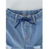 imageSOLY HUX Boys Ripped Jeans Drawstring Elastic Waist Straight Leg Denim Shorts Summer Bermuda ShortsLight Wash