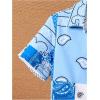 imageSOLY HUX Boys Summer 2 Piece Outfits Boho Paisley Print Short Sleeve Button Down Shirt and Shorts SetBlue Paisley