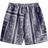 imageSOLY HUX Boys Summer Boho Paisley Print Drawstring High Waisted ShortsNavy Blue Paisley