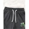 imageSOLY HUX Boys Summer Clothes Tropical Short Sleeve T Shirt and Shorts 2 Piece Set Vacation OutfitDark Grey