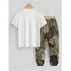 imageSOLY HUX Boys Summer Clothes Two Piece Outfits Camo Graphic T Shirt and Cargo Pants SetWhite Camo