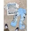 imageSOLY HUX Boys Summer Outfit Graphic Short Sleeve T Shirt and Pants Clothing Set 2 Piece StreetwearBlue White Multi