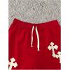 imageSOLY HUX Boys Summer Shorts Graphic Print Elastic High Waisted Casual ShortsRed Cross