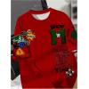 imageSOLY HUX Boys Summer Tops Letter Graphic Short Sleeve Shirts Crew Neck Loose Tee ShirtRed Graphic