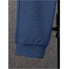 imageSOLY HUX Boys Sweatshirt Sets 2 Piece Outfits Long Sleeve 2 in 1 Hoodies Pullover Jogger Pants Sweatsuits SetDusty Blue and White