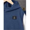 imageSOLY HUX Boys Sweatshirt Sets 2 Piece Outfits Long Sleeve 2 in 1 Hoodies Pullover Jogger Pants Sweatsuits SetDusty Blue and White