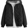 imageSOLY HUX Boys Zip Up Hooded Teddy Jacket Fleece Lined Autumn Winter OuterwearPlain Black