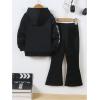 imageSOLY HUX Toddler Boys Hoodies Set Y2k Hooded Sweatshirts with Flared Pants Street Two Piece OutfitsBlack Graphic