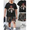 imageSOLY HUX Toddler Boys Summer Short Set Streetwear Short Sleeve Graphic Top and Shorts 2 Piece OutfitBlack Graphic