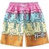 imageSOLY HUX Boys Beach Shorts Drawstring Waist Graphic Print Swim Trunks Summer BeachwearMulti Printed
