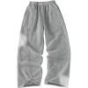imageSOLY HUX Boys Casual Sweatpants Elastic Waist Wide Leg Baggy Athletic Pants with PocketsPlain Grey