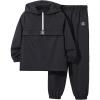 imageSOLY HUX Boys Clothes Quarter Zip Pullover Hoodie and Jogger Pants Sports Fall Outfits 2 Piece SetPlain Black