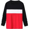 imageSOLY HUX Boys Color Block T Shirts Crew Neck Long Sleeve Tees Causal TopsRed Colorblock