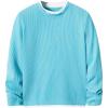 imageSOLY HUX Boys Crew Neck Long Sleeve T Shirt Contrast Binding Waffle Knit Tee TopsPure Mint Blue