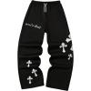 imageSOLY HUX Boys Graphic Sweatpants Y2k Gothic Elastic Waist Straight Leg Baggy Pants StreetwearBlack Cross