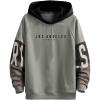 imageSOLY HUX Boys Letter Graphic Hoodies Color Block Long Sleeve Pullover SweatshirtsGrey Multi