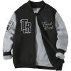 imageSOLY HUX Boys Letter Graphic Varsity Jacket Color Block Long Sleeve Fall Jacket Streetwear OuterwearBlack Letter