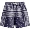 imageSOLY HUX Boys Summer Boho Paisley Print Drawstring High Waisted ShortsNavy Blue Paisley