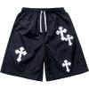 imageSOLY HUX Boys Summer Shorts Graphic Print Elastic High Waisted Casual ShortsBlack Cross