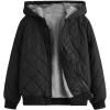 imageSOLY HUX Boys Zip Up Hooded Teddy Jacket Fleece Lined Autumn Winter OuterwearPlain Black