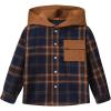 imageSOLY HUX Toddler Boys Plaid Shirt Button Down Hoodies Long Sleeve Pocket Casual ShirtsMulticoloured Plaid
