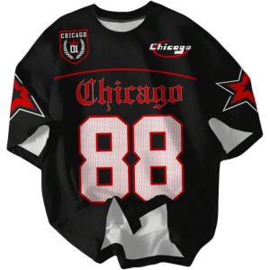 imageSOLY HUX Boys Jersey Shirt Number Graphic Tees Short Sleeve Crew Neck Vintage T Shirts Summer Tops StreetwearBlack Letter