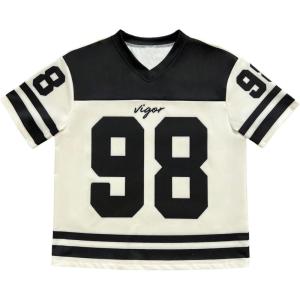 imageSOLY HUX Boys Number Graphic Jersey Shirt Striped V Neck Short Sleeve Summer TopsMulticoloured Number