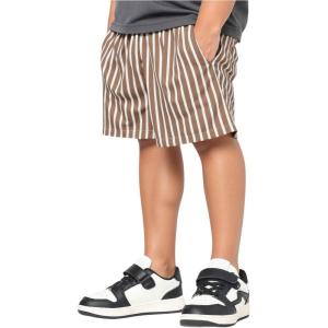 imageSOLY HUX Toddler Boys Striped Shorts Elastic Waist Straight Leg Casual Summer Track ShortsMulticoloured Striped