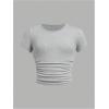 imageSOLY HUX Girls Basic TShirts Set Crew Neck Short Sleeve Crop Top 3 Packs Summer Fitted TeesBlack Grey White