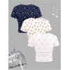 imageSOLY HUX Girls Basic TShirts Set Crew Neck Short Sleeve Crop Top 3 Packs Summer Fitted TeesMulticoloured Floral Print