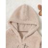 imageSOLY HUX Girls Bear Ear Fuzzy Drop Shoulder Hoodie Sweatshirt with Sweatpants Two Piece OutfitPlain Khaki