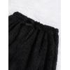 imageSOLY HUX Girls Bear Ear Fuzzy Drop Shoulder Hoodie Sweatshirt with Sweatpants Two Piece OutfitPure Black