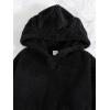 imageSOLY HUX Girls Bear Ear Fuzzy Drop Shoulder Hoodie Sweatshirt with Sweatpants Two Piece OutfitPure Black