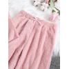 imageSOLY HUX Girls Bear Ear Fuzzy Drop Shoulder Hoodie Sweatshirt with Sweatpants Two Piece OutfitPure Light Pink