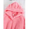 imageSOLY HUX Girls Bear Ear Fuzzy Drop Shoulder Hoodie Sweatshirt with Sweatpants Two Piece OutfitPure Pink